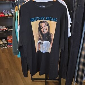 Britney Spears Black Long Sleeve Tee